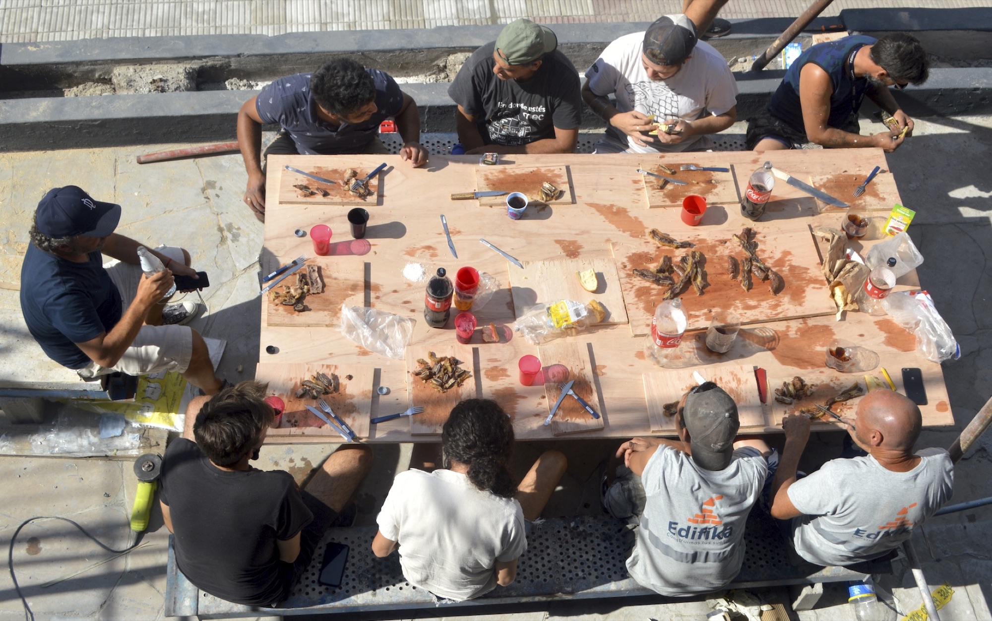 Registro horizontal del proceso de obra